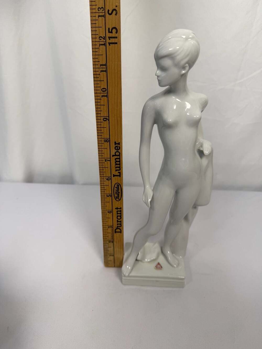 Royal Dux Bohemia Porcelain Nude Woman Figurine Standing - Picture 5 of 5